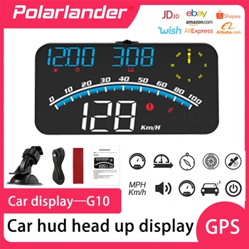 Авто Централен дисплей HD LCD Авто Компасный Дисплей Обхват на движение и времето на GPS за измерване на Скоростта Автомобилни Аксесоари, Аларма за Превишаване на скоростта G10 New