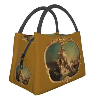 Алегория на Есента Термоизолированная чанта за обяд Boucher Rococo Renaissance, Многократно Обяд-бокс за жени, Детски чанти-тоут