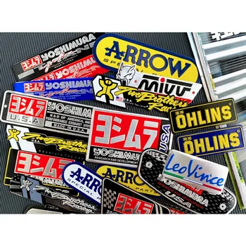 Алуминиеви етикети ауспуха на мотоциклета, мото-стикери за Yamaha, Honda, Kawasaki, аксесоари за мотокрос Yoshimura Arrow