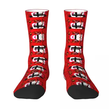Американска планинска часова Пледовое одеяло Чорапи за възрастни, Уникални чорапи в контрастен цвят с висока еластичност, Компресия чорапи в стил INS с хумористична графика