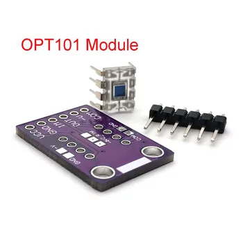 Аналогов модул на Сензора за Интензивност на светлината OPT101 Light С однокристальным фотоэлектрическим диод 14 khz CJMCU-101 TEMT6000
