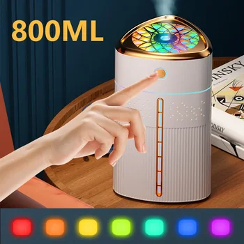Аромадиффузор за аксесоари за дома Аромадиффузор Масло Дифузор 7 цвята осветление Овлажнител за въздух с обем 1000 МЛ с подсветка, USB