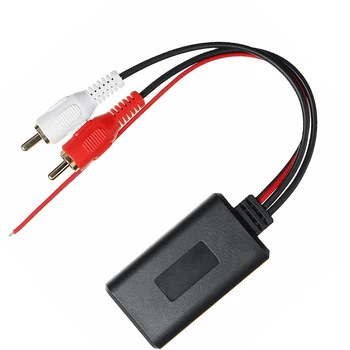 Аудио вход Безжичен кабел Универсален автомобилен за стерео адаптер за безжична връзка Bluetooth 2 RCA AUX IN Музика за камион Авто