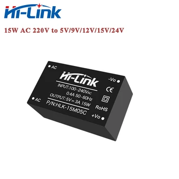 Безплатна доставка Hi-Link HLK-15M05C нов модул, ac dc мощност 15 W от 220 до 5 На изходния конвертор стъпка надолу за електрически трансформатор