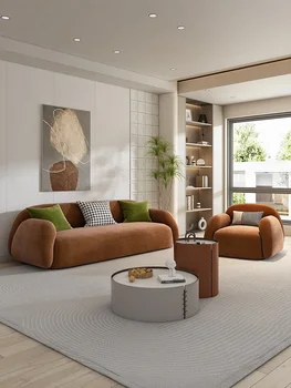 Безшумен плат, диван в японски стил, френски лесен луксозен компактен пряморядный етаж диван