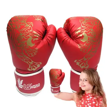 Боксови ръкавици за възрастни, дишащи бойни ръкавици от изкуствена кожа, Детски боксови спортни ръкавици за кикбоксинга за домашен спорт