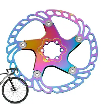 Велосипед със спирачен диск, цветни модификация колоездене на дисковата спирачка, велосипеди аксесоар с кух дизайн за планински велосипед, плътен диск