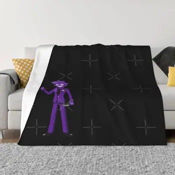 Виолетовият одеяло с Фланелевым принтом, Дишаща Супер Мек диван, Офис Завеси, Покривки за легла