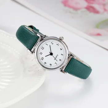 Висококачествени Маркови кварцови часовници, дамски модни ежедневни часовници с малък циферблат, кожена каишка, ръчни часовници за жени Relojes Para Mujer