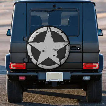 Военно-тактически звезден калъф за гуми, резервна гума Grand Cherokee на Jeep RV SUV Camper автоаксесоари 14-17 инча