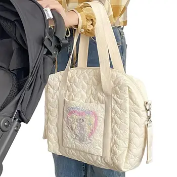 Голяма чанта-тоут за памперси, преносими чанти, чанта-торба през рамо, Многофункционална чанта, лаптоп чанти-тоут по рамото за