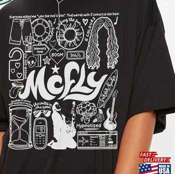 ГОРЕЩА НОВА тениска McFly band artwork черен цвят с къс ръкав всички размери 1F1141