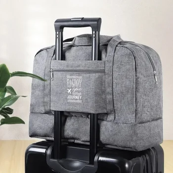 Дамска чанта с голям капацитет, двуслойни чанти за съхранение на тоалетни, чанта за фитнес, йога, мокри и сухи улични чанти-тоут, водоустойчив