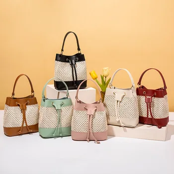 Дамска чанта-тоут голям капацитет, дамски ежедневни однотонная чанта през рамо, сгъваема множество дамски плажната чанта за пазаруване