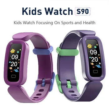 Детски часовник S90, умен гривна, детски часовници, Bluetooth, водоустойчив, многоезичен, спортен крачкомер, детски умни часовници за момичета и момчета