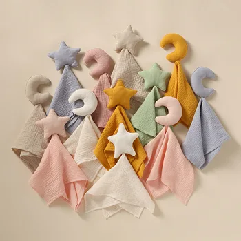 Детско успокояващ кърпа внос ръчно стоп-моушън играчка детски боговете на съня могат да дъвчат марлевую памучна кукла star moon
