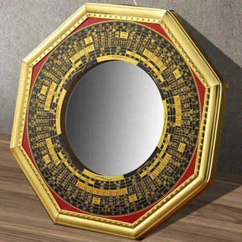 Джобно кръгло огледало, традиционно Китайското древно огледало, Куполна вогнутое огледало, талисмани за прогонване на злите сили, Огледало за защита, Честит подарък