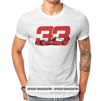 Дизайнерска тениска Formula 1 33, реколта мъжка тениска с графичен дизайн, висококачествена градинска дрехи големи размери, с кръгло деколте.