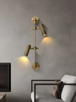 Дизайнерски Ретро Ретро Мед, с монтиран на стената лампа, Промишлени Регулируеми стенни аплици, Iron Артистичен интериор, Хол, Нощни фон за спални