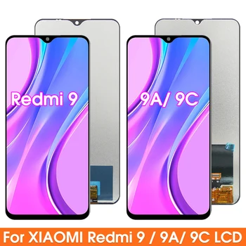 Дисплей за Xiaomi Redmi 9 M2004J19G M2004J19C LCD дисплей Сензорен Екран с рамка за замяна Redmi 9A/9C Redmi