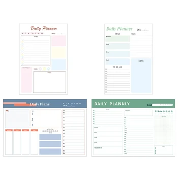 Дневник Бележник Безкраен Лист Scheduler Бележник За Разписанието на Настолен Планер Списък Дневния План за Откъсване Бележник W3JD
