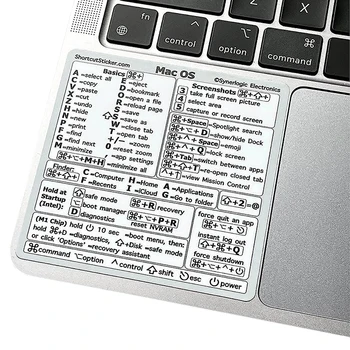 Допълнителен стикер с комбинация от клавиши за Windows PC Компютърна залепваща Прозрачен стикер за настолен компютър лаптоп за Macbook Етикет