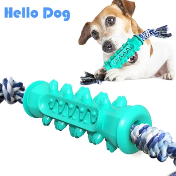 Дъвченето играчка за кучета от естествен каучук, безопасна, устойчива на укусам куче дъвчене пръчка за почистване на зъби, четка за зъби за кучета, Функционални играчки за дресура на кучета