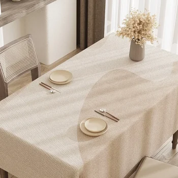 Дървена памучен конопляная водоустойчив плат за обедната маса правоъгълна покривка за чай на масата
