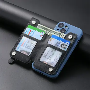Държач за телефонни карти, универсален калъф, приклеивающийся към джоба за кредитни карти мобилен телефон, кожаному портфейла за iPhone Huawei