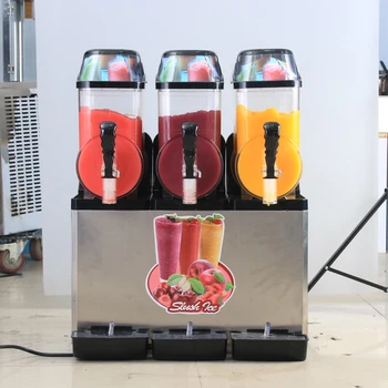 Електрическа Снегоплавильная машина от неръждаема стомана Търговски Трехцилиндровая Машина за приготвяне на сок от снежна кал, шейкове, лед и студени напитки