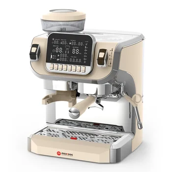 Еспресо машина Mcilpoog TC520 с вспенивателем мляко ， Полуавтоматична машина с кофемолкой, лесен за употреба на кафе машина за еспресо