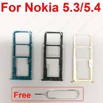 За Nokia 5.3 5.4 Титуляр за Две СИМ-карти Micro SD Card Reader Подмяна на Гнездото на Адаптер