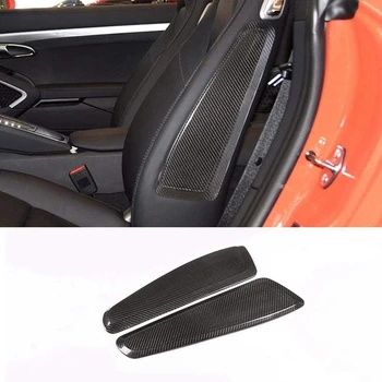 За Porsche 911 718 2015-2020 Тампон на страничния панел на седалката от сух карбон, стикер, украса на автомобилни резервни части