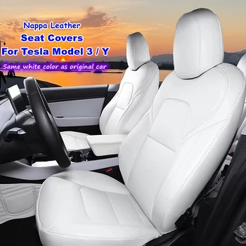 За Tesla Model 3 Y, калъф за седалка в кожа Напа, OEM Дизайн, Полуполный Обем, цена на Едро, Автомобилни Аксесоари за интериора