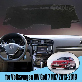 За Volkswagen VW Golf 7 MK7 2013-2019 Правото на ляв волан Добър полиестер материал, който предпазва от светлина подложка за таблото на автомобила