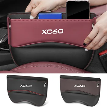 За Volvo XC60 Кутия за съхранение на столчета за автомобил, Органайзер за пропуски в Автокреслах, Странична чанта за седалка, Запазено отвора за зарядното на кабели, Аксесоари за Кола