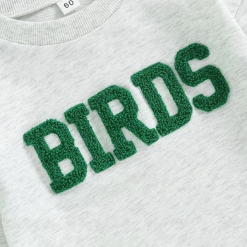 За малки момчета и момичета, hoody Sundays Are For The Birds Орли с дълъг ръкав, плъзгачи с мехурчета, футболни костюми за новородени