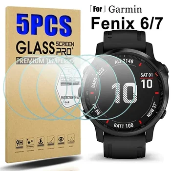 Закалено Стъкло за Garmin Fenix 7 7S 7X6 6S 6X Pro Sapphire HD Защитно Фолио за Екрана Fenix 7 7S 7X Аксесоари за Умни Часа