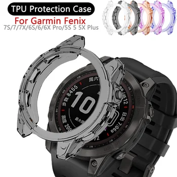 Защитен Калъф За Garmin Fenix 7 7X7S 6 6X6S Pro 5X5 5S Plus Smart Watch TUP Мека Защитно покритие Броня Рамка Аксесоари