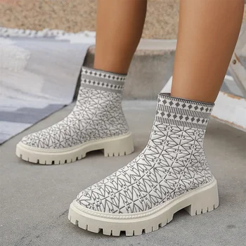 Зимни Дамски терлици, Обувки на среден ток, Дизайнерски обувки на платформа, Нови Ежедневни обувки 