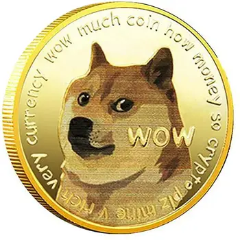 Златна Възпоменателна монета Dogecoin Dogecoin, Златна Монета Дожа 2021, Лимитирана серия, Подаръци за събиране на златни монети Dogecoin.