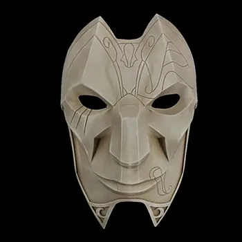 Играта LOL Khada Jhin Cosplay Маска The Virtuoso Face Resin Mask Реквизит за снимки на бала