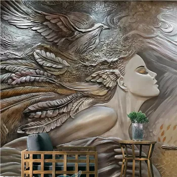 Изработена по Поръчка на 3D Стереоскопическая Щампована Красива стенни картини на Съвременното абстрактно изкуство, рисувани Стенни Дневна Спалня Фотообои 3D