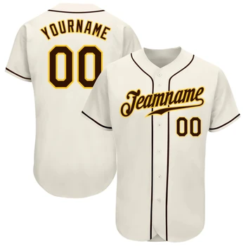 Изработена по поръчка на златна автентичната бейзболна фланелка за мъже и жени, риза с 3D принтом, ежедневни командни ризи, блузи в стил хип-хоп унисекс