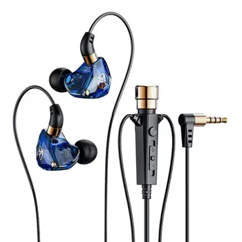 Кабелни слушалки с микрофон, слушалки в ушите с шумопотискане За запис на живо пеене, ушите за компютър, смартфон