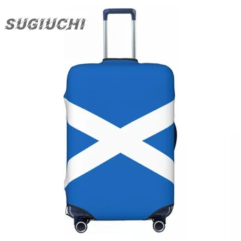 Калъф за багаж с флага на страната, Шотландия, Куфар, Пътни Принадлежности, Еластичен Прахоустойчив калъф с принтом, Чанта за количка, Защитен калъф