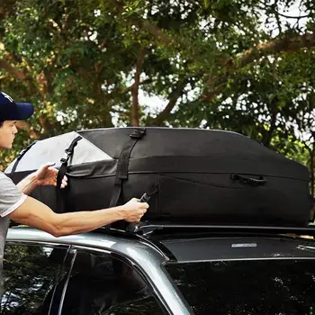 Калъф за съхранение на покрива на автомобил, товарен багажник, водоустойчив меки багажници на покрива за пътуване и превоз на багаж в колата