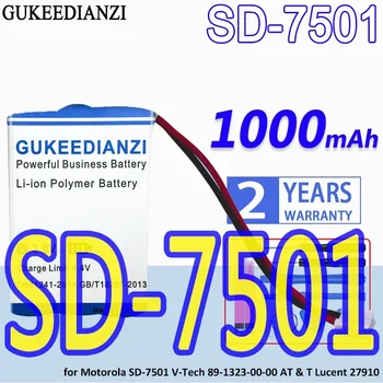 Капацитет на батерията GUKEEDIANZI с капацитет от 1000 mah за Motorola SD-7501 V-Tech 89-1323-00-00 AT & T Lucent 27910 Bateria 