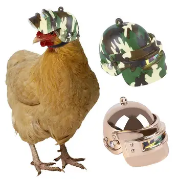Каска за домашни любимци, забавен каска за пилета, защита на главата, Компактен вафен за пилета, патици, птици, качулка за клетка за шапки