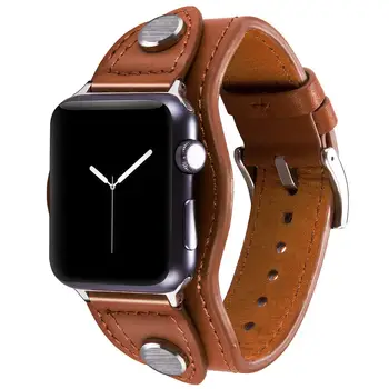 Кожена каишка за Apple watch серия 6 5 4 3 2 SE 44 мм 42 мм 40 мм Модерен гривна-маншет За iwatch Ultra 49 мм 8 7 45 мм 41 мм